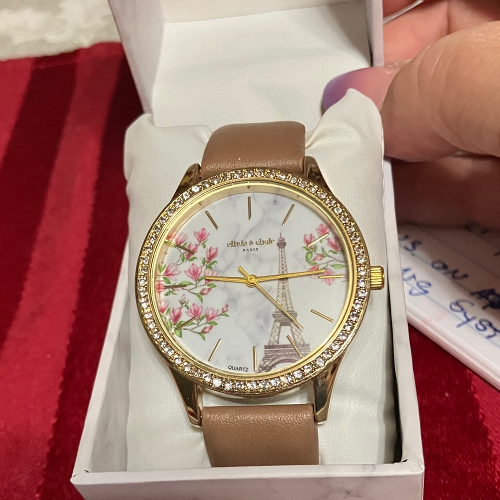 Parisian Brown Watch with Gold Details